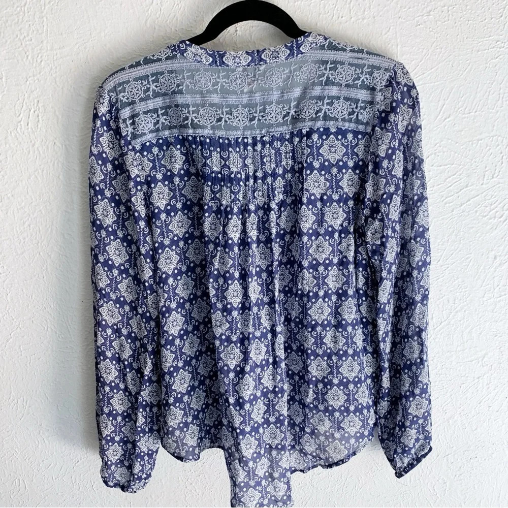 Sundance La Provence Top Sz Small Blue White - Picture 4 of 6